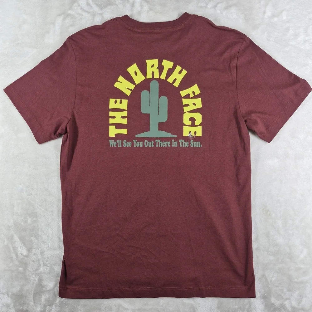 The North Face Public Lands Cactus T-Shirt Men's Medium Red Short Sleeve Tee NWT